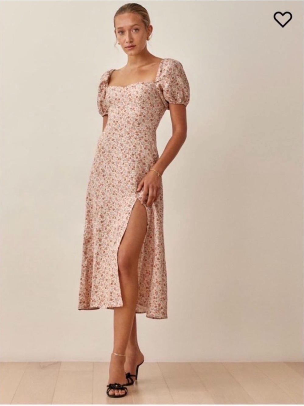 Reformation Denver Linen Dress Midi Sz 6